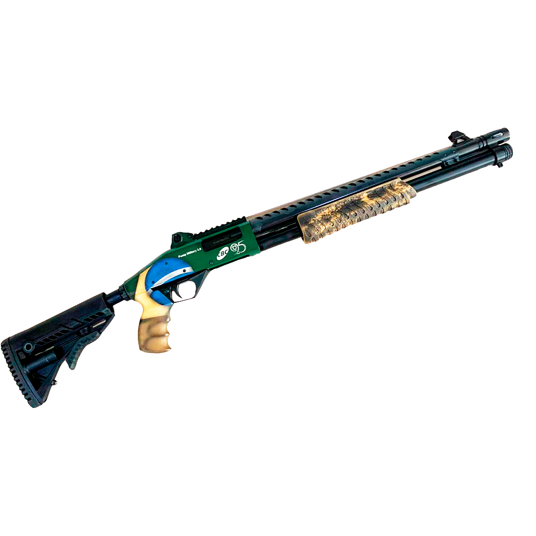 Espingarda CBC PUMP MILITARY 3.0 EDIÇÃO LIMITADA 95 ANOS CAL. 12 Casa