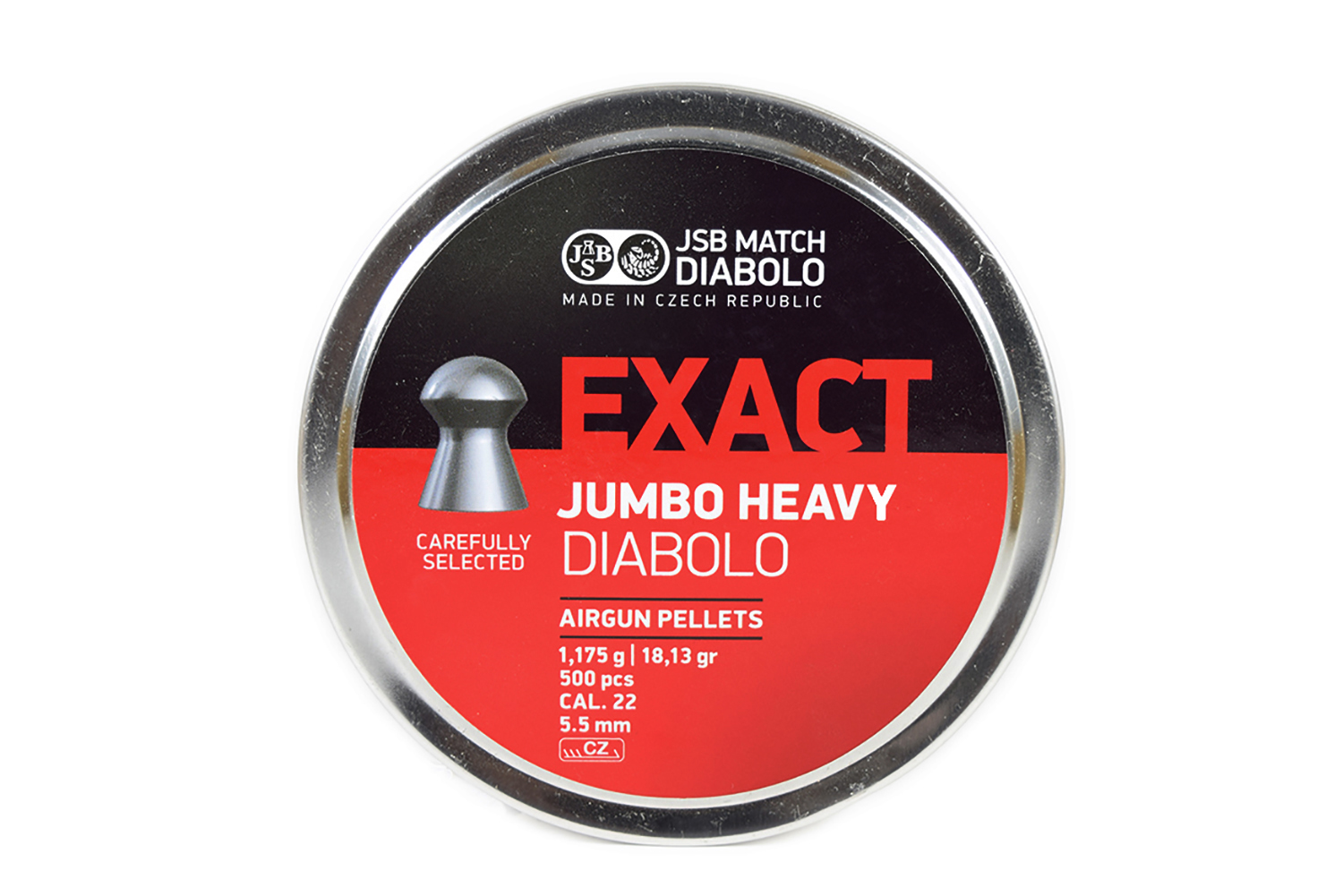 Пули jsb. Пули JSB "exact Jumbo Heavy Diabolo", 5,5 мм, 1,175 г., 500 шт.. Пули JSB exact Jumbo Heavy 5.5 мм. Пули JSB exact Jumbo Heavy 5.5 мм, 1.175г (500шт). Пули JSB exact Jumbo Heavy Diabolo 5,5 мм, 1,175 г (500 штук).