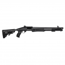 ESPINGARDA CBC PUMP MILITARY 3.0 CORONHA RETRÁTIL CALIBRE 12 CANO 19 C/ ACESSÓRIO