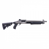 ESPINGARDA CBC PUMP MILITARY 3.0 TUNGSTEN CORONHA RETRÁTIL CALIBRE 12 CANO 16\