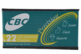 MUNIÇÃO CBC LR SUBSÔNICO PRECISION .22
