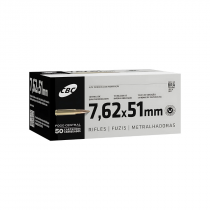 MUNIÇÃO CBC 7,62X51MM COMUM M80 TREINA - 50 UNIDADES