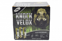 MUNIÇÃO KNOCK VELOX PLUS SG1+SSG 26G