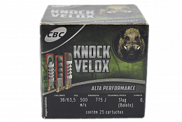 MUNIÇÃO KNOCK VELOX SLUG BALOTE 6G