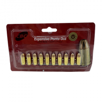 MUNIÇÃO CBC .380 AUTO EXPO +P 95GR EXPANSIVO PONTA OCA - BLISTER COM 10 UNIDADES