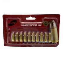 MUNIÇÃO CBC 9MM LUGER EXPO 115GR EXPANSIVO PONTA OCA - 10 UNIDADES