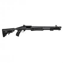ESPINGARDA CBC PUMP MILITARY 3.0 CORONHA RETRÁTIL CALIBRE 12 CANO 19 C/ ACESSÓRIO