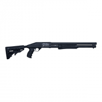 ESPINGARDA CBC PUMP MILITARY 3.0 CALIBRE 12 CORONHA RETRÁTIL CANO 19 SEM ACESSÓRIO